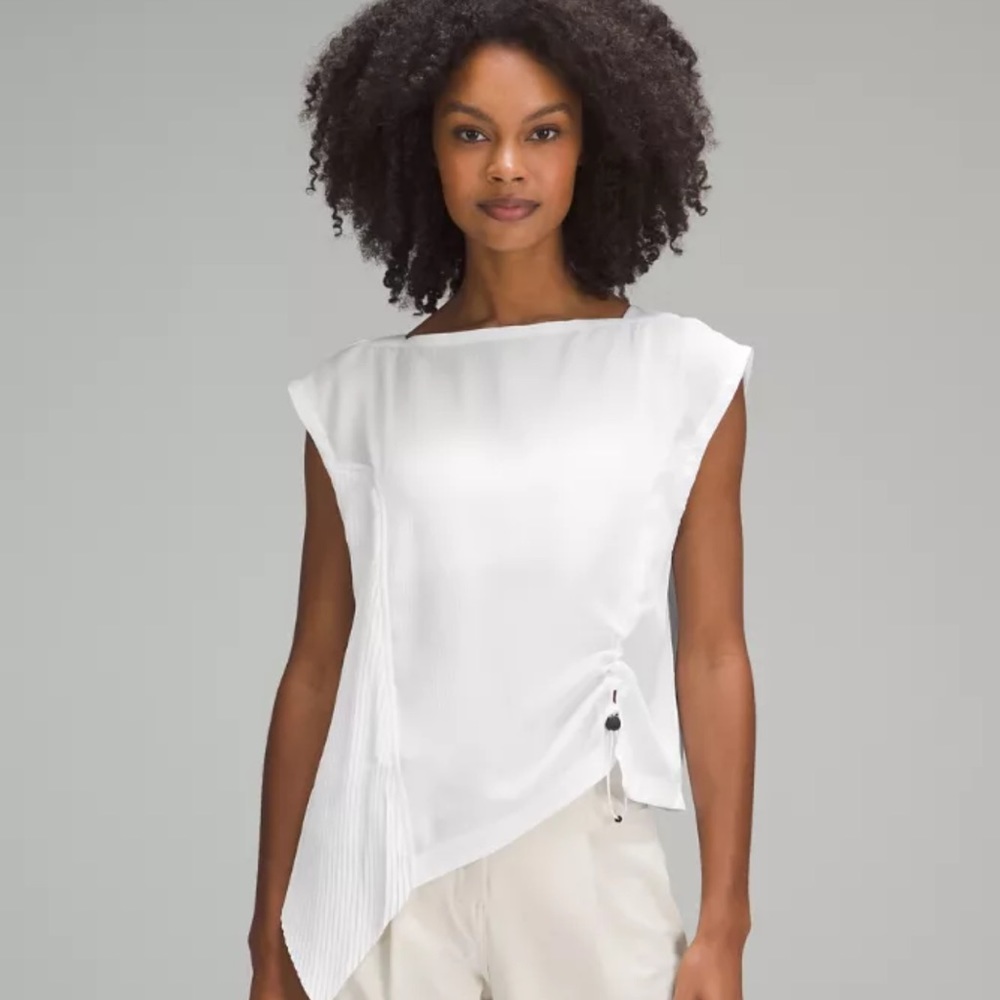 Lululemon asymmetrical pleated layer tank